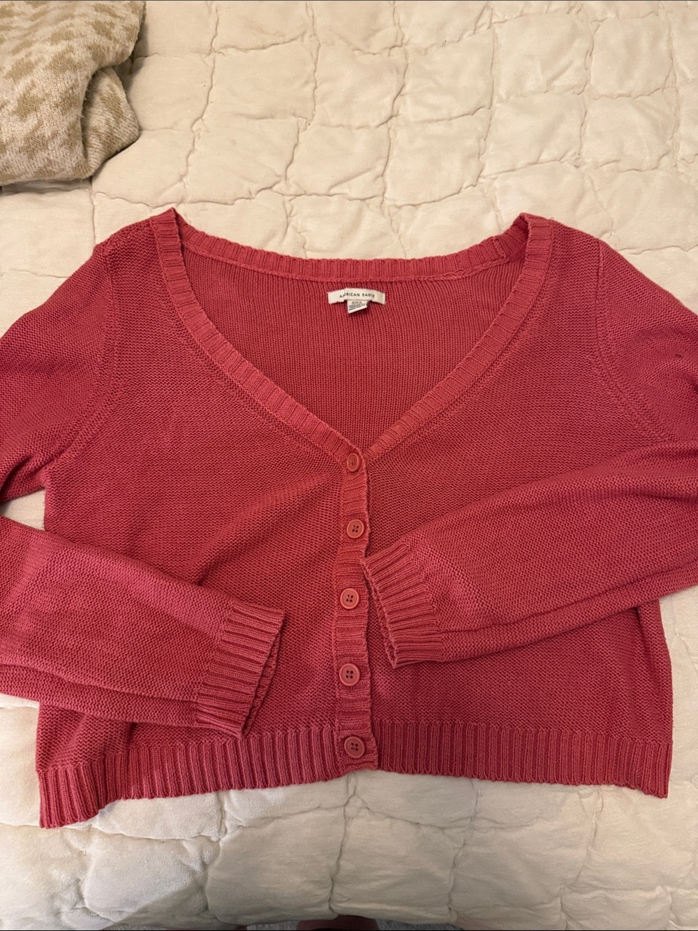 Cropped Cardigan - Pink